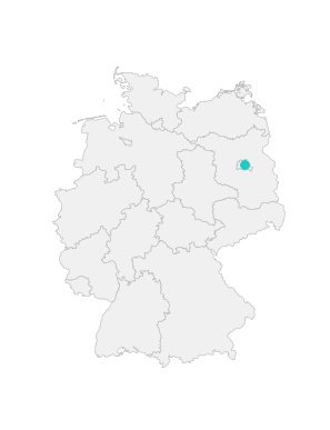 Karte von Deutschland mit der Lage von Berlin