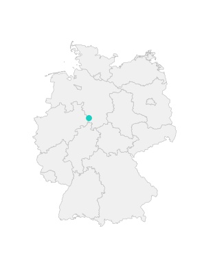 Karte von Deutschland mit der Lage von Holzminden