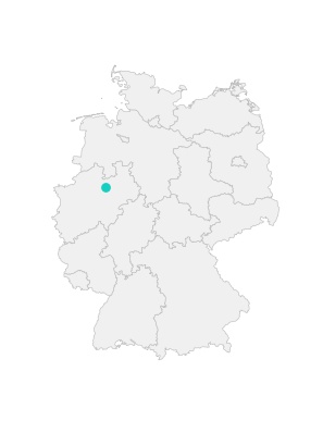 Karte von Deutschland mit der Lage von Ennigerloh