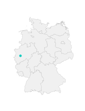 Karte von Deutschland mit der Lage von Erkrath
