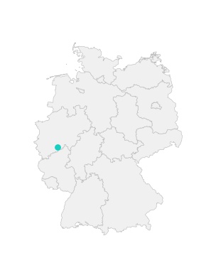 Karte von Deutschland mit der Lage von Neunkirchen-Seelscheid