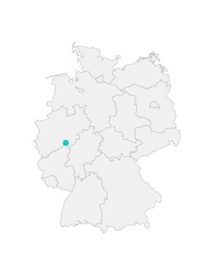 Karte von Deutschland mit der Lage von Wenden