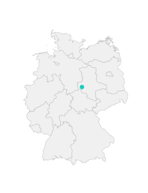 Karte von Deutschland mit der Lage von Blankenburg (Harz)